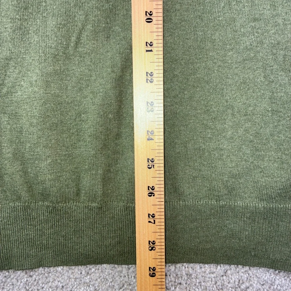 14th & Union Sweater Mens XL Green Cotton Cashmere Crewneck Long Sleeve HOL21